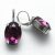 Pees swarovski øredobber avlange. Her i fargen Ametyst