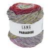 Langyarns Paradise garn inneholder 78% bomull og 22% viskose. Strikkefastheten er23 masker og 30 rader er 10 x 10 cm. Nøstet veier 100 gram og har ca 310 meter. Her i fargen 13